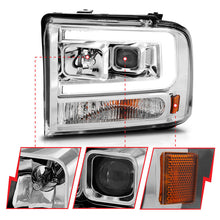 Load image into Gallery viewer, ANZO 99-04 Ford F250/F350/F450/Excursion (excl 99) Projector Headlights - w/Light Bar Chrome Housing Headlights ANZO