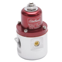 Load image into Gallery viewer, Edelbrock Fuel Pressure Regulator Carbureted 160 GPH 5-10 PSI 3/8In In/Out 3/8In Return Red/Clear Fuel Pressure Regulators Edelbrock