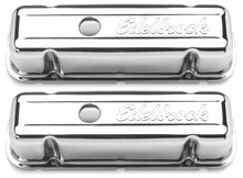 Load image into Gallery viewer, Edelbrock Valve Cover Signature Series Buick 1977 and Later 3 8L and 4 1L V6 Chrome Valve Covers Edelbrock
