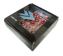 Load image into Gallery viewer, NRG 500 Series M12 X 1.5 Bullet Shape Steel Lug Nut Set - 21 Pc w/Lock Key - Red Lug Nuts NRG
