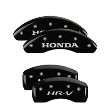 Load image into Gallery viewer, MGP 4 Caliper Covers Engraved Front Honda Engraved Rear HR-V Black finish silver ch Caliper Covers MGP