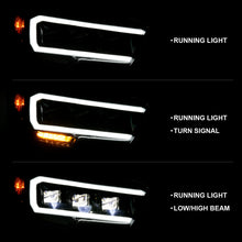 Load image into Gallery viewer, ANZO 2016-2018 Toyota Tacoma LED Projector Headlights Plank Style Black w/ Amber Headlights ANZO