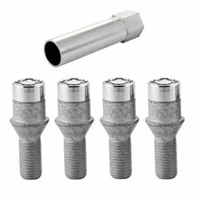 Load image into Gallery viewer, McGard Wheel Lock Bolt Set - 4pk. (Tuner / Cone Seat) M12X1.5 / 17mm Hex / 22.4mm Shank L. - Chrome Wheel Bolts McGard