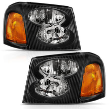 Load image into Gallery viewer, ANZO 2002-2009 Gmc Envoy Crystal Headlight Black Amber Headlights ANZO