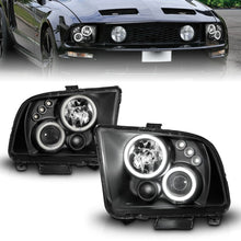 Load image into Gallery viewer, ANZO 2005-2009 Ford Mustang Projector Headlights w/ Halo Black Headlights ANZO