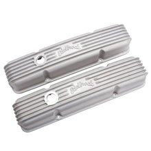 Load image into Gallery viewer, Edelbrock Valve Cover Classic Series Chevrolet 1959-1986 262-400 CI V8 w/ Oil Fill Hole Satin Valve Covers Edelbrock