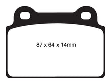 Load image into Gallery viewer, EBC 08-16 Mitsubishi Lancer Evo 10 2.0 Turbo (1 piece rotor) Yellowstuff Rear Brake Pads Brake Pads - Performance EBC