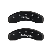 Load image into Gallery viewer, MGP 4 Caliper Covers Engraved Front & Rear SSR Red finish silver ch Caliper Covers MGP