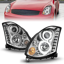 Load image into Gallery viewer, ANZO 2003-2007 Infiniti G35 Projector Headlights w/ Halo Chrome (CCFL) (HID Compatible) Headlights ANZO