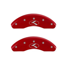 Load image into Gallery viewer, MGP 4 Caliper Covers Engraved Front & Rear Circle K/Kia Red finish silver ch Caliper Covers MGP