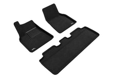 Load image into Gallery viewer, 3D Maxpider 21-22 Tesla Model Y Elegant 1st 2nd Row - Floor Mat Set (Black) Floor Mats - Rubber 3D MAXpider