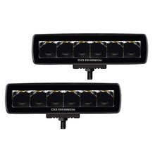 Load image into Gallery viewer, Go Rhino Xplor Blackout Series Sixline LED Spot Light Kit (Surface/Threaded Stud Mount) - Blk (Pair) Light Bars & Cubes Go Rhino
