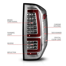 Load image into Gallery viewer, ANZO 2014-2021 Toyota Tundra LED Taillights Chrome Housing/Clear Lens Tail Lights ANZO