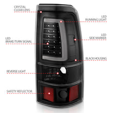 Load image into Gallery viewer, ANZO 2003-2006 Chevy Silverado 1500 LED Taillights Plank Style Black w/Clear Lens Tail Lights ANZO