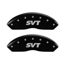 Load image into Gallery viewer, MGP 4 Caliper Covers Engraved Front & Rear SVT Black finish silver ch Caliper Covers MGP
