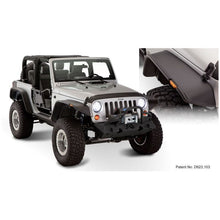 Load image into Gallery viewer, Bushwacker 07-18 Jeep Wrangler Flat Style Flares 4pc Fits 2-Door Sport Utility Only - Black Fender Flares Bushwacker