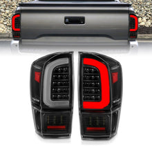 Load image into Gallery viewer, ANZO 16-21 Toyota Tacoma LED Tail Lights - w/ Light Bar Sequential Black Housing & Clear Lens Tail Lights ANZO