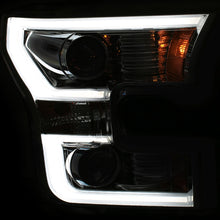 Load image into Gallery viewer, ANZO 2015-2017 Ford F-150 Projector Headlights w/ Plank Style Switchback Chrome w/ Amber Headlights ANZO