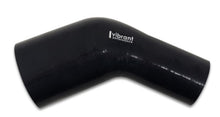 Load image into Gallery viewer, Vibrant 3.50in ID x 3.25in ID Gloss Black Silicone 45 Degree Transition Elbow Silicone Couplers & Hoses Vibrant