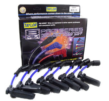 Load image into Gallery viewer, Taylor Cable 72644 8mm Spiro-Pro Ignition Wire Set; Blue; Stock; 9.5 in.; OE Spark Plug Boot; Spark Plug Wire Set Taylor Cable