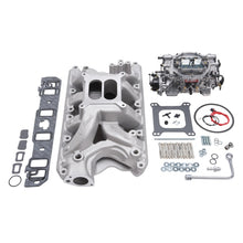 Load image into Gallery viewer, Edelbrock Manifold And Carb Kit Performer RPM Air-Gap Small Block Ford 351W Natural Finish Intake Manifolds Edelbrock