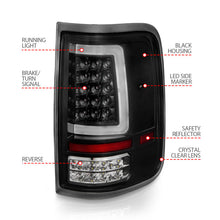 Load image into Gallery viewer, ANZO 2004-2006 Ford F-150 LED Tail Lights w/ Light Bar Black Housing Clear Lens Tail Lights ANZO