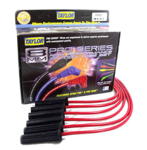 Load image into Gallery viewer, Taylor Cable 74223 8mm Spiro-Pro Ignition Wire Set; Red; Stock; 11.75 in.; 180 Deg. Plug Boot; Spark Plug Wire Set Taylor Cable