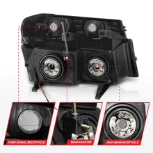Load image into Gallery viewer, ANZO 04-12 GM Colorado/Canyon/I-Series Crystal Headlights - w/ Light Bar Black Housing 4pcs Headlights ANZO