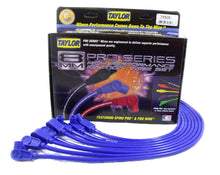 Load image into Gallery viewer, Taylor Cable 74609 8mm Spiro-Pro Ignition Wire Set; Spiro-Wound; Custom Fit; 90/135 deg.; Blue; Spark Plug Wire Set Taylor Cable