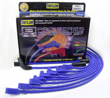 Load image into Gallery viewer, Taylor Cable 74627 8mm Spiro-Pro Ignition Wire Set; Spiro-Wound; Custom Fit; 90 deg.; Blue; Spark Plug Wire Set Taylor Cable Default Title