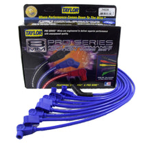 Load image into Gallery viewer, Taylor Cable 74636 8mm Spiro-Pro Ignition Wire Set; Spiro-Wound; Custom Fit; 90 deg.; Blue; Spark Plug Wire Set Taylor Cable Default Title