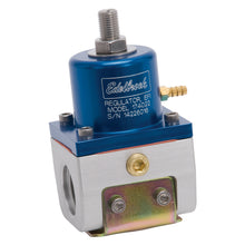 Load image into Gallery viewer, Edelbrock Fuel Pressure Regulator EFI 180 GPH 35-90 PSI -10In/Out -6 Return Blue/Clear Fuel Pressure Regulators Edelbrock