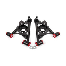 Load image into Gallery viewer, BMR 79-93 Fox Mustang Non-Adj Lower A-Arms Standard Ball Joint Spring Pocket - Black Hammertone Control Arms BMR Suspension
