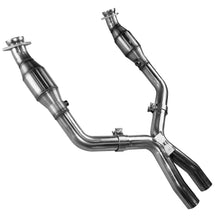 Load image into Gallery viewer, Kooks 05-10 Ford Mustang GT 2 1/2in x 2 1/2in OEM Exhaust GREEN Cat X Pipe X Pipes Kooks Headers