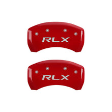 Load image into Gallery viewer, MGP 4 Caliper Covers Engraved Front Acura Engraved Rear RLX Red finish silver ch Caliper Covers MGP