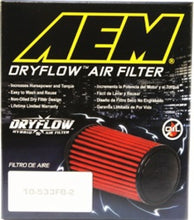 Load image into Gallery viewer, AEM Dryflow Air FIlter Conical 5.5in Base OD x 4.75in Top OD x 5in Height Air Filters - Universal Fit AEM Induction