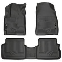 Load image into Gallery viewer, Husky Liners 09-12 Toyota Corolla/Matrix/Pontiac Vibe (FWD) WeatherBeater Combo Black Floor Liners Floor Mats - Rubber Husky Liners