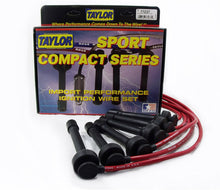 Load image into Gallery viewer, Taylor Cable 77237 8mm Spiro-Pro Ignition Wire Set; Red; Stock; 9.5 in.; OE Spark Plug Boot; Spark Plug Wire Set Taylor Cable Default Title