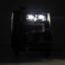 Load image into Gallery viewer, AlphaRex 16-18 Chevy 1500HD NOVA-Series LED Proj Headlights BK w/Actv Lgt/SeqSig & DRL (Req 810023) Headlights AlphaRex