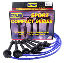 Load image into Gallery viewer, Taylor Cable 77611 8mm Spiro-Pro Ignition Wire Set; Blue; Stock; 9.5 in.; OE Spark Plug Boot; Spark Plug Wire Set Taylor Cable Default Title