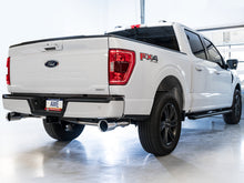 Load image into Gallery viewer, AWE 0FG 21+ Ford F150 Dual Split Rear Exhaust - 5in Chrome Silver Tips Catback AWE Tuning