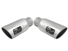 Load image into Gallery viewer, aFe MACH Force-XP 304 SS Single Wall Polished Exhaust Tip Pair 4in Inlet x 6in Outlet x 15in L Tips aFe