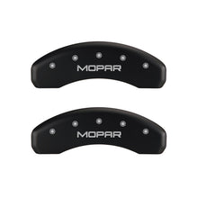 Load image into Gallery viewer, MGP 4 Caliper Covers Engraved Front & Rear MOPAR Red finish silver ch Caliper Covers MGP