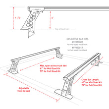 Load image into Gallery viewer, Go Rhino 15-22 Ford F-150 / 19-22 RAM 1500 / 07-21 Toyota Tundra XRS Cross Bars Kit - Tex. Blk Truck Bed Rack Go Rhino