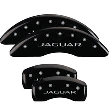 Load image into Gallery viewer, MGP 4 Caliper Covers Engraved Front & Rear Vtech Black finish silver ch Caliper Covers MGP