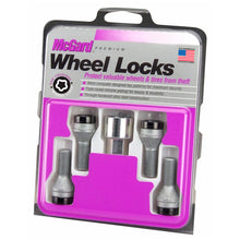 Load image into Gallery viewer, McGard Wheel Lock Bolt Set - 4pk. (Cone Seat) M12X1.25 / 19mm Hex / 25.6mm Shank Length - Black Wheel Bolts McGard
