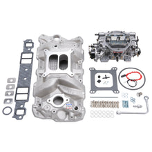 Load image into Gallery viewer, Edelbrock Manifold And Carb Kit Performer RPM Small Block Chevrolet 1957-1986 Natural Finish Intake Manifolds Edelbrock