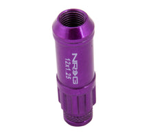 Load image into Gallery viewer, NRG 700 Series M12 X 1.25 Steel Lug Nut w/Dust Cap Cover Set 21 Pc w/Locks & Lock Socket - Purple Lug Nuts NRG