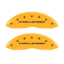 Load image into Gallery viewer, MGP 4 Caliper Covers Engraved Fr Challenger Rr Vintage RT Yellow Finish Black Char 06 Dodge Charger Caliper Covers MGP