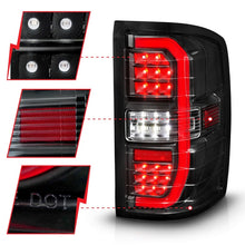 Load image into Gallery viewer, ANZO 14-18 GMC Sierra 1500 Full LED Taillights Black Housing Clear Lens (w/C Light Bars) Tail Lights ANZO